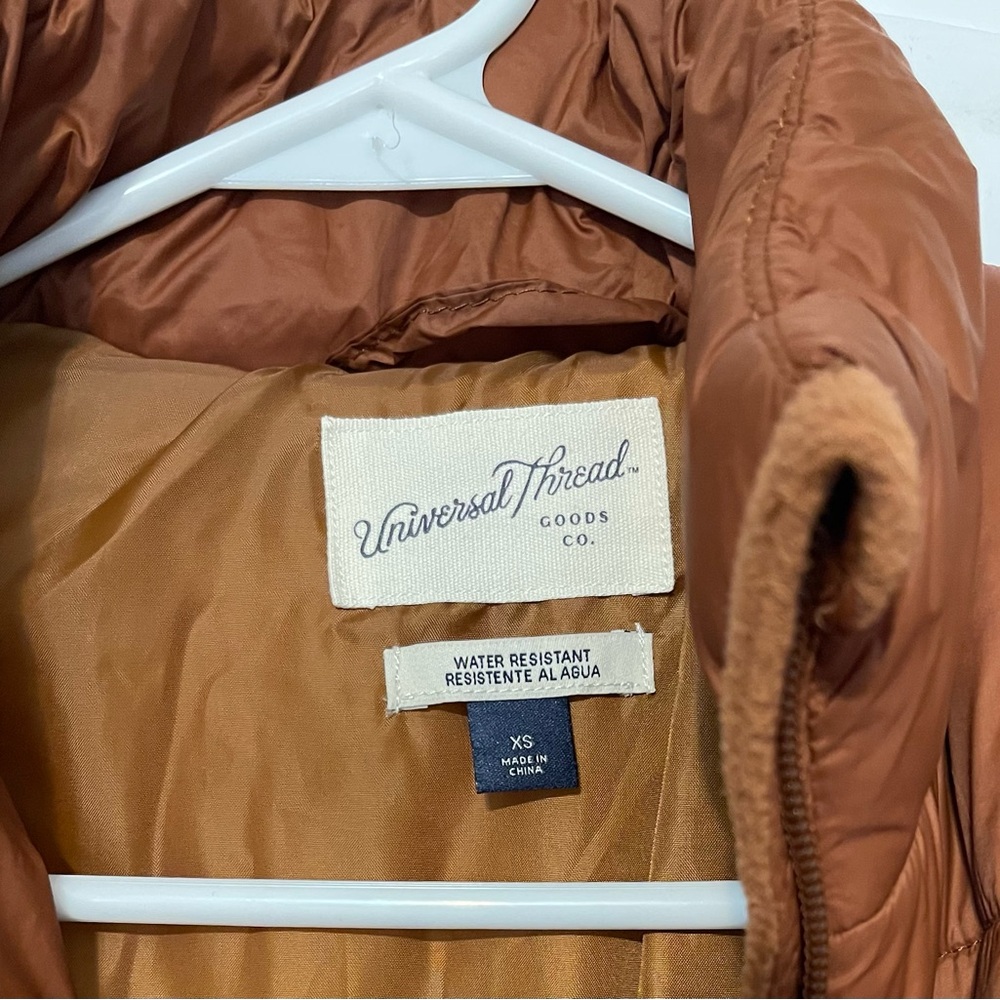 Universal Thread Rust Brown Puffer Jacket With Qu… - image 5